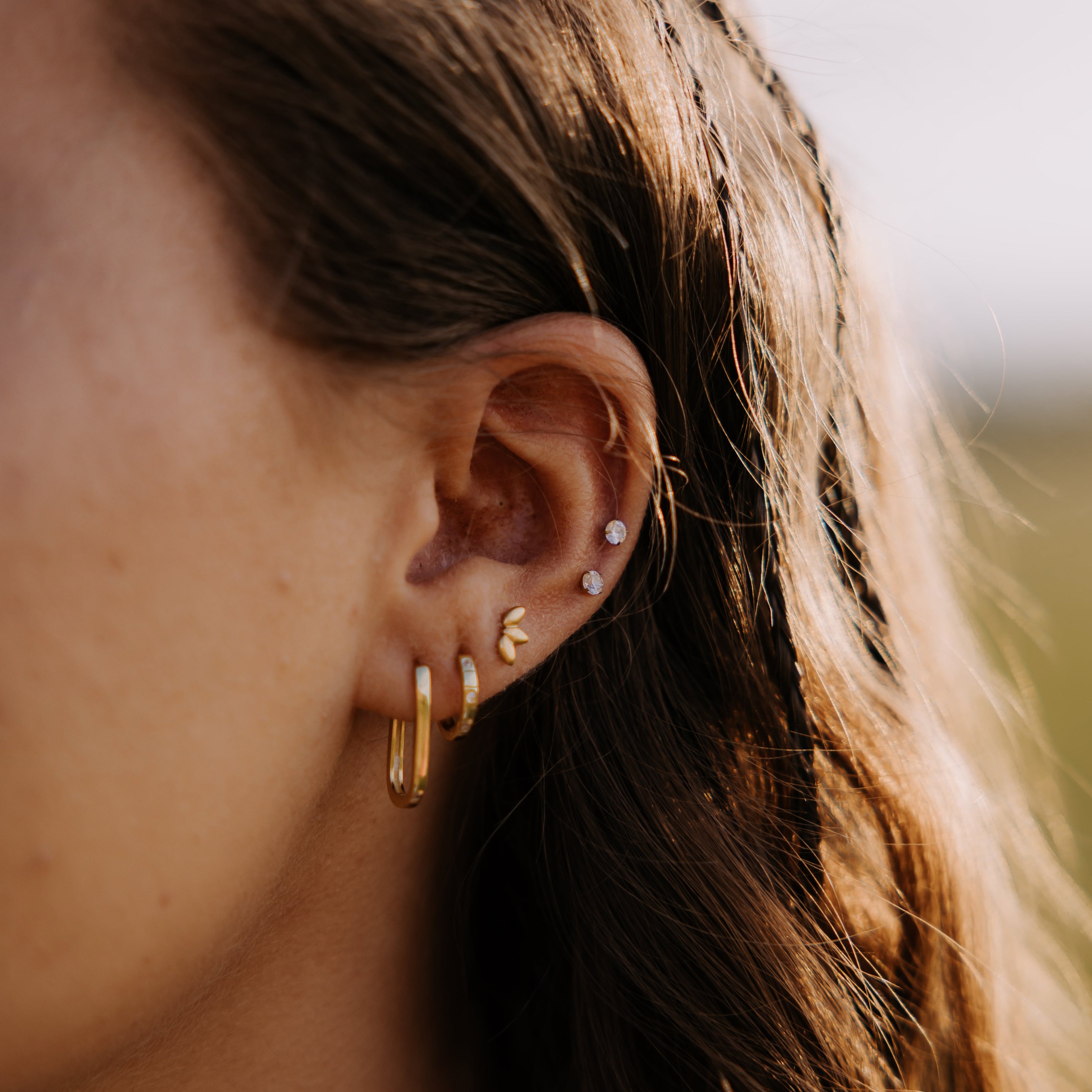 Lotus Flat Back Studs