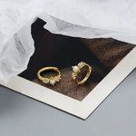 Load image into Gallery viewer, Alexandria Diamond and Pearl Hoops
