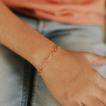 Load image into Gallery viewer, *Littles* Madeline Gold Filled Paperclip Bracelet
