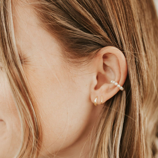 Double Piercing Earring Two Hole Earring Ear Jacket Ear Climber Delicate Earring  Double Chain Earring Minimal Earring - Etsy | Second hole earrings, Double  earrings, Double piercing