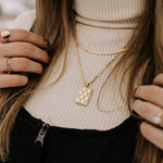 Load image into Gallery viewer, Checkered Necklace in Gold

