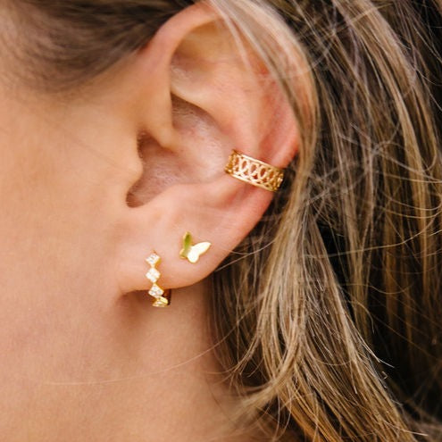 Countess Thick Band Gold Ear Cuff