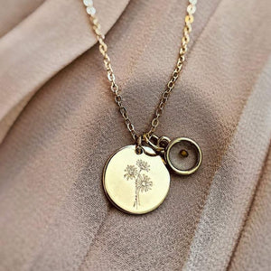 Daisy Necklace with Mustard Seed